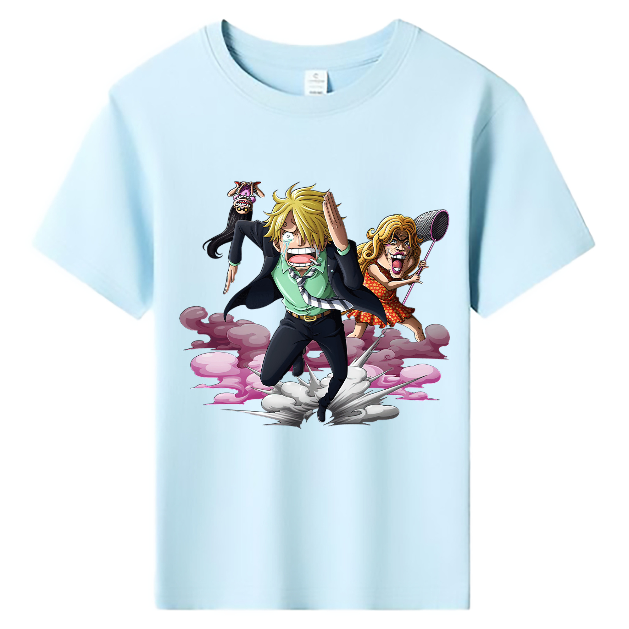 （画像用） ワンピース サンジ ONE PIECE Sanji 綿100％キッズTシャツ（フロントプリント）